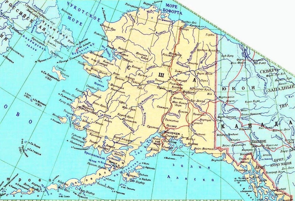 Штат граничит с россией. Аляска на карте России. Границы Аляски на карте. Карта России Аляска на карте.