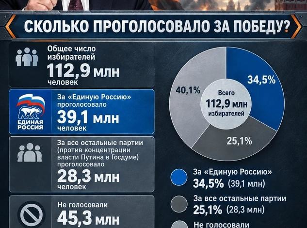 Сколько проголосовало за победу? Инфографика