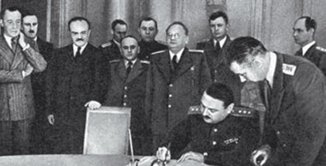 19 сентября 1944 г. подписано Московское перемирие между Финляндией и СССР
